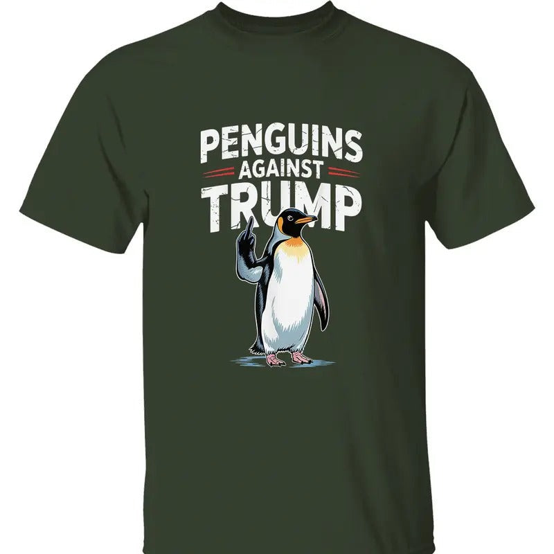 Penguins Against Trump Political Protest Resist - Adult & Kids T-Shirts, Sweatshirts & Hoodies apparel design preview 1