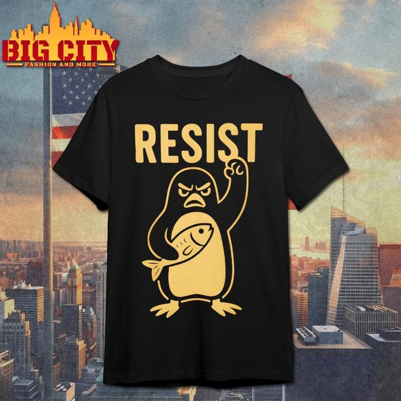 Penguins Resist - Adult & Kids T-Shirts, Sweatshirts & Hoodies apparel design preview 1