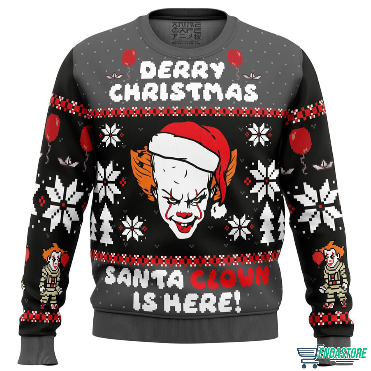 Pennywise IT the Clown 3D Christmas Sweater - Holiday Gift product image