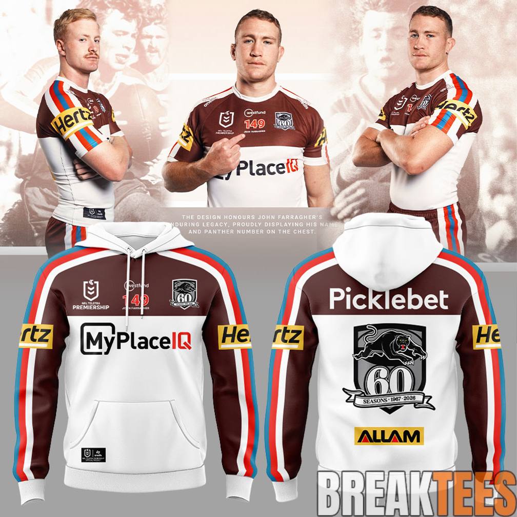 Penrith Panthers 60th Season - Adult & Kids T-Shirts, Sweatshirts & Hoodies apparel design preview 1