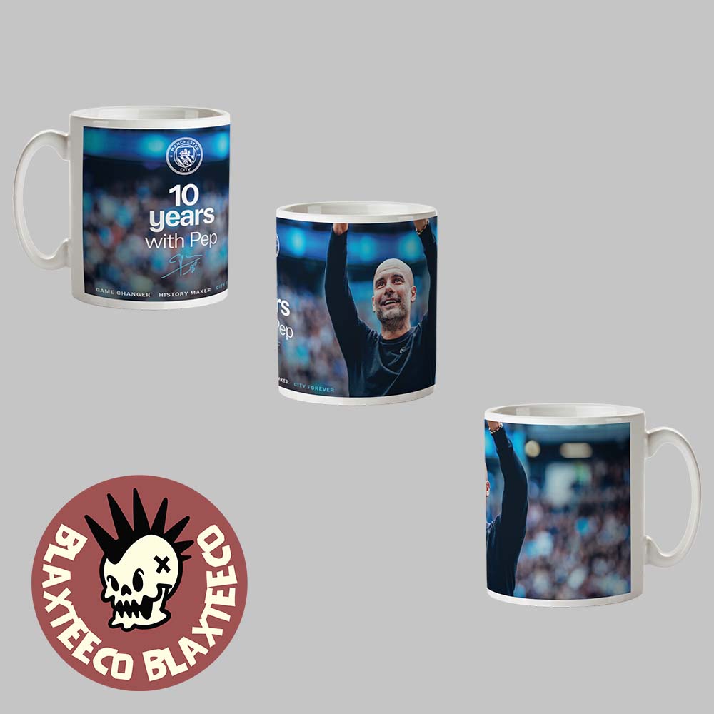 Pep Guardiola Manchester City Tribute 10 Years With - Adult & Kids T-Shirts, Sweatshirts & Hoodies apparel design preview 1