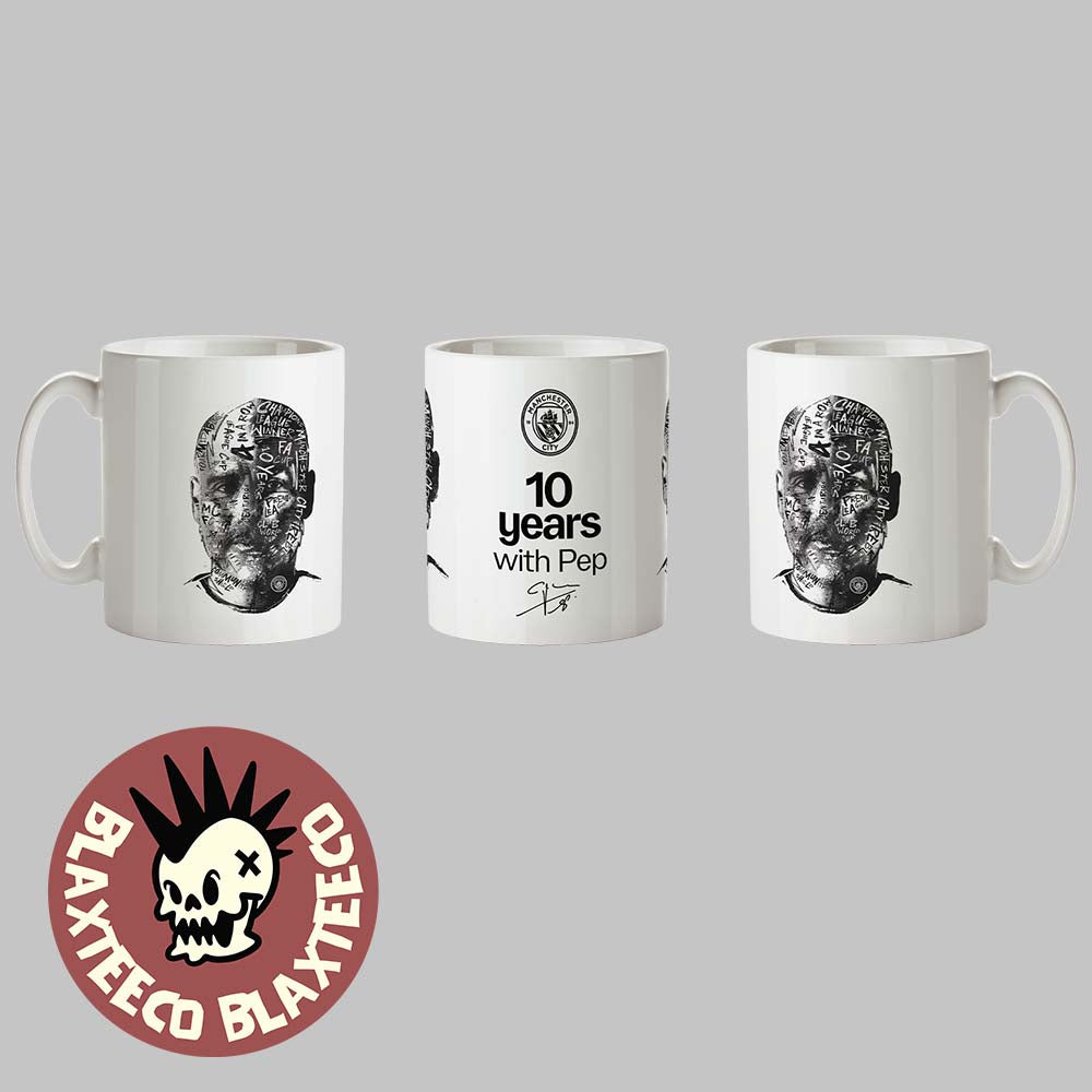 Pep Guardiola Manchester City Tribute 10 Years with - Adult & Kids T-Shirts, Sweatshirts & Hoodies apparel design preview 1