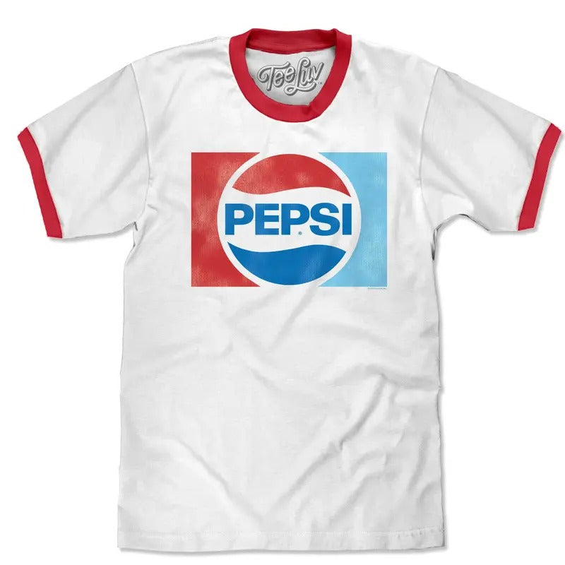 Pepsi Ringer White Red - Adult & Kids T-Shirts, Sweatshirts & Hoodies apparel design preview 1
