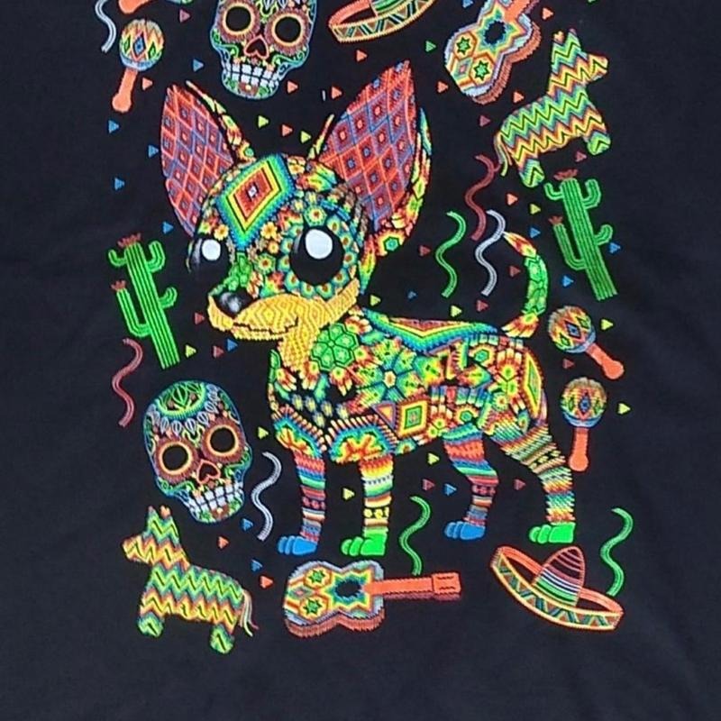 Perrito PiñAta Colorful Skulls Cactus Short Sleeve - Adult & Kids T-Shirts, Sweatshirts & Hoodies apparel design preview 1