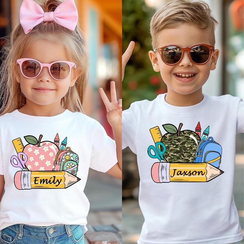 Personalized Back School First Day If Custom Name - Adult & Kids T-Shirts, Sweatshirts & Hoodies apparel design preview 1