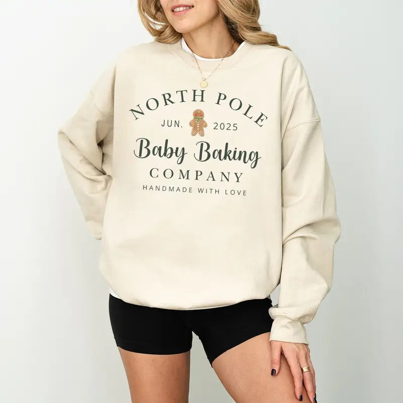 Personalized Pregnancy Announcement North Pole - Adult & Kids T-Shirts, Sweatshirts & Hoodies apparel design preview 1