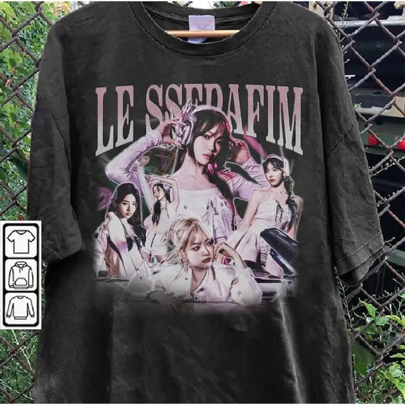 Personalized Le Sserafim Kpop Perfect Night Album - Adult & Kids T-Shirts, Sweatshirts & Hoodies apparel design preview 1