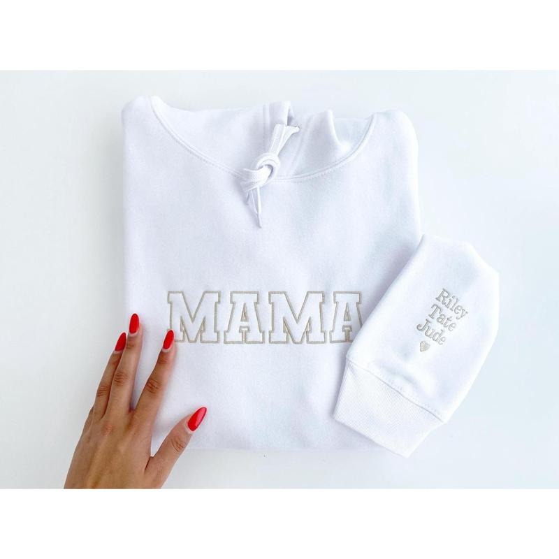 Personalized Mama Kid Names Sleeve Childs Name Mom - Adult & Kids T-Shirts, Sweatshirts & Hoodies apparel design preview 1