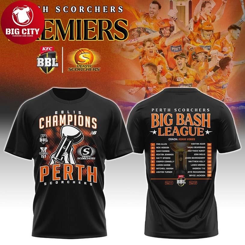 Perth Scorchers Big Bash League Championship Winner - Adult & Kids T-Shirts, Sweatshirts & Hoodies apparel design preview 1