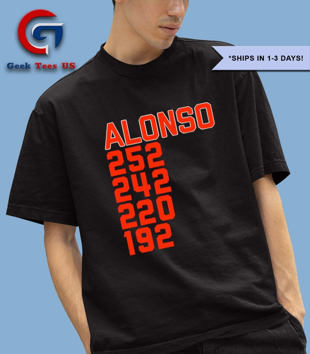 Pete Alonso 252 242 220 192 New York Home Run list - Adult & Kids T-Shirts, Sweatshirts & Hoodies apparel design preview 1