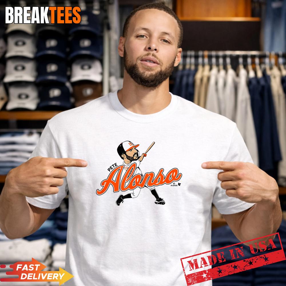 Pete Alonso Baltimore Baseball Caricature Graphic - Adult & Kids T-Shirts, Sweatshirts & Hoodies apparel design preview 1