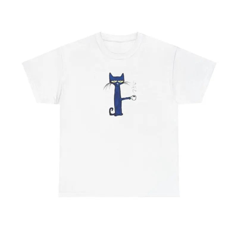 Pete Cat Coffee Memories BoyFriends Lovers Menswear - Adult & Kids T-Shirts, Sweatshirts & Hoodies apparel design preview 1