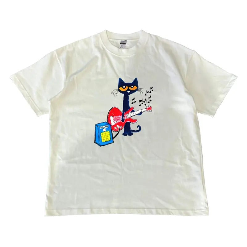Pete Cat Playing Guitar Baby Menswear Top Streetwear - Adult & Kids T-Shirts, Sweatshirts & Hoodies apparel design preview 1