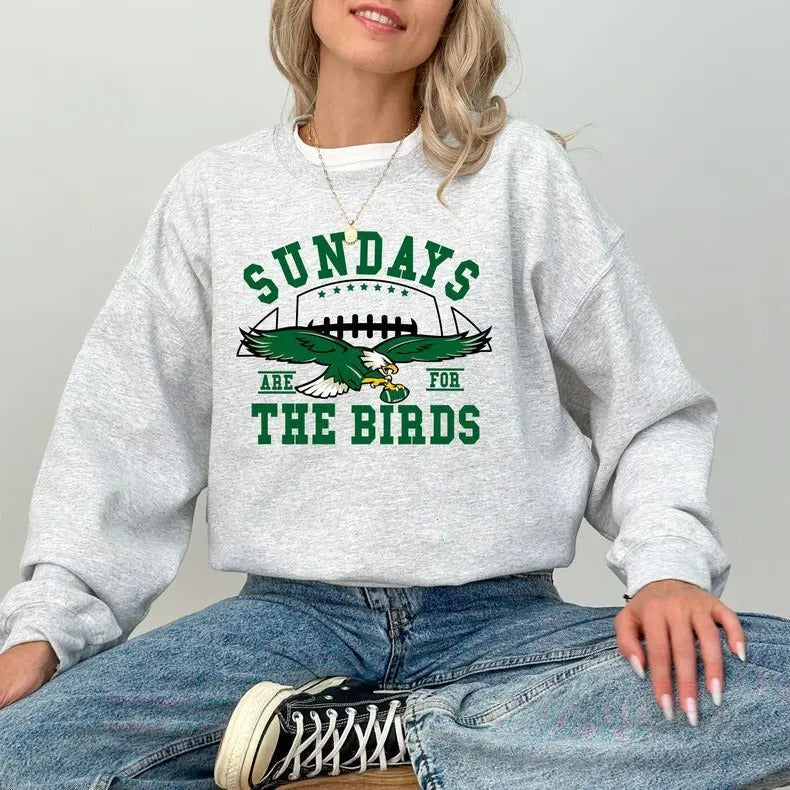 Philadelphia Football Sunday Are Birds Vintage Eagle - Adult & Kids T-Shirts, Sweatshirts & Hoodies apparel design preview 1