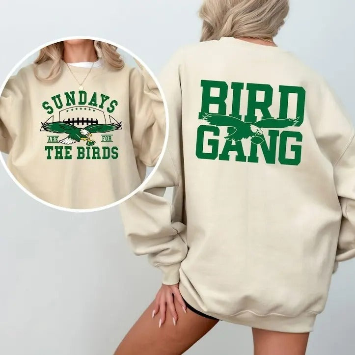 Philadelphia Football Sundays Are Birds Fan Bird Gang - Adult & Kids T-Shirts, Sweatshirts & Hoodies apparel design preview 1