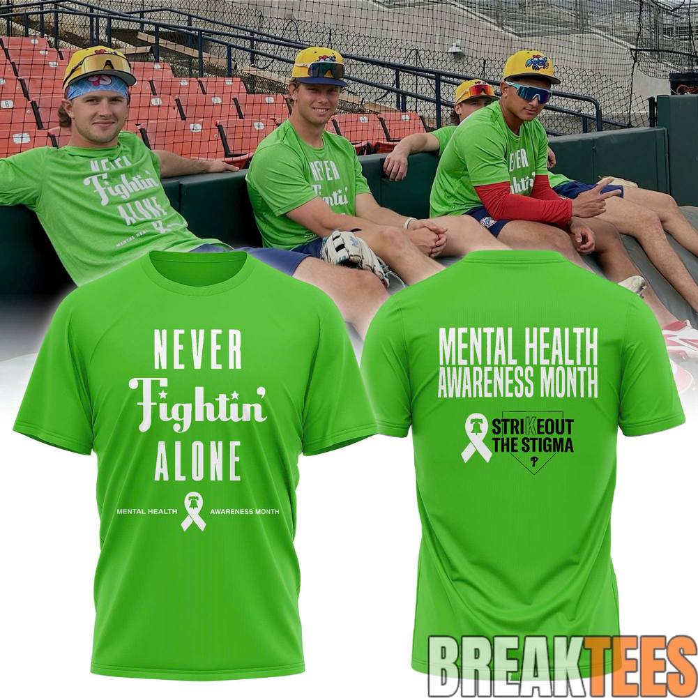 Philadelphia Phillies Mental Health Awareness Month - Adult & Kids T-Shirts, Sweatshirts & Hoodies apparel design preview 1