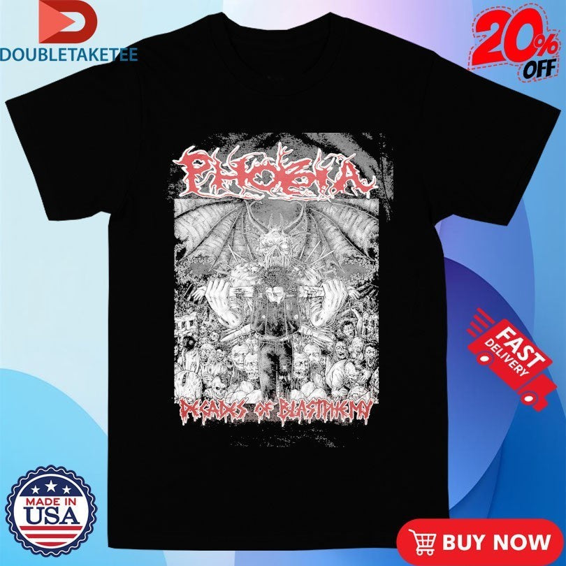Phobia Decades Of Blastphemy - Adult & Kids T-Shirts, Sweatshirts & Hoodies apparel design preview 1