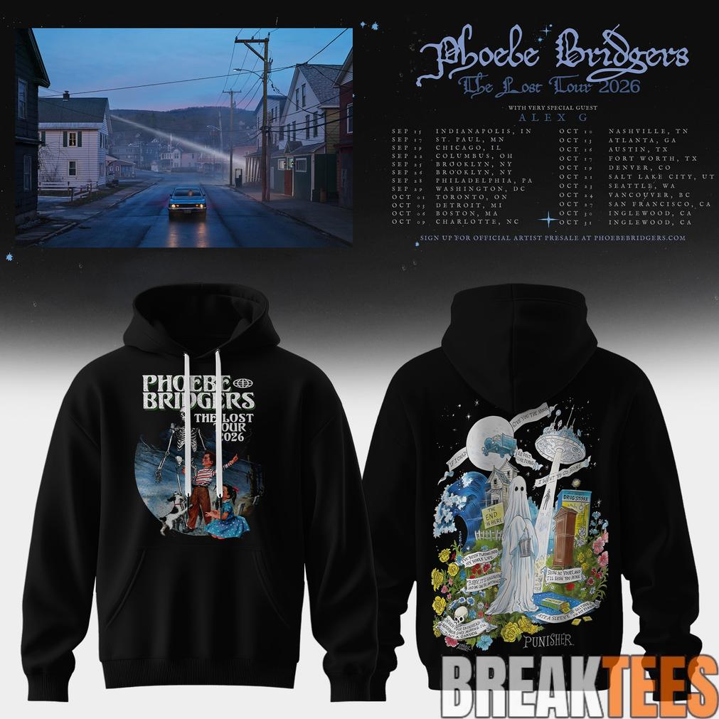 Phoebe Bridgers x The Lost Tour 2026 - Adult & Kids T-Shirts, Sweatshirts & Hoodies apparel design preview 1