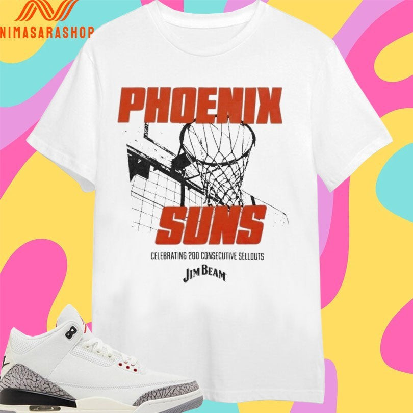 Phoenix Suns Celebrating 200 Consecutive Sellouts Jim - Adult & Kids T-Shirts, Sweatshirts & Hoodies apparel design preview 1