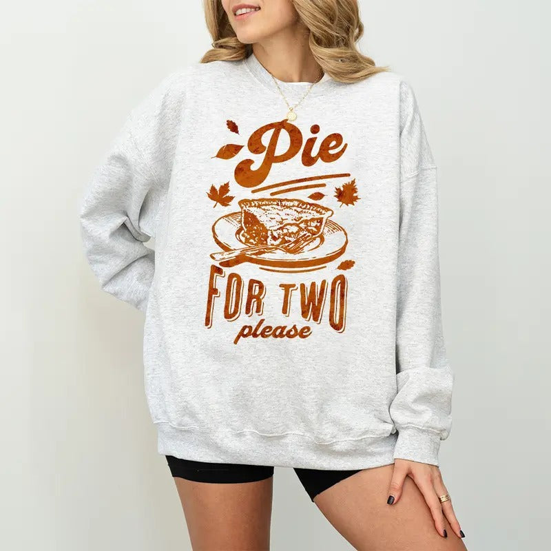 Pie Two Please Thanksgiving Pregnancy Announcement - Adult & Kids T-Shirts, Sweatshirts & Hoodies apparel design preview 1