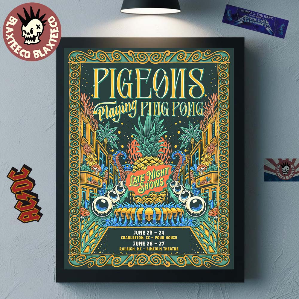 Pigeons Playing Ping Pong Late Night Shows 2026 In - Adult & Kids T-Shirts, Sweatshirts & Hoodies apparel design preview 1