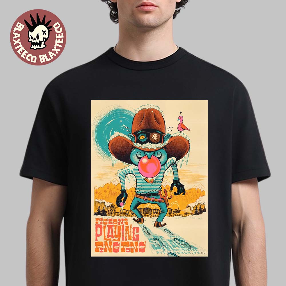 Pigeons Playing Ping Pong Pittsburgh Pennsylvania - Adult & Kids T-Shirts, Sweatshirts & Hoodies apparel design preview 1
