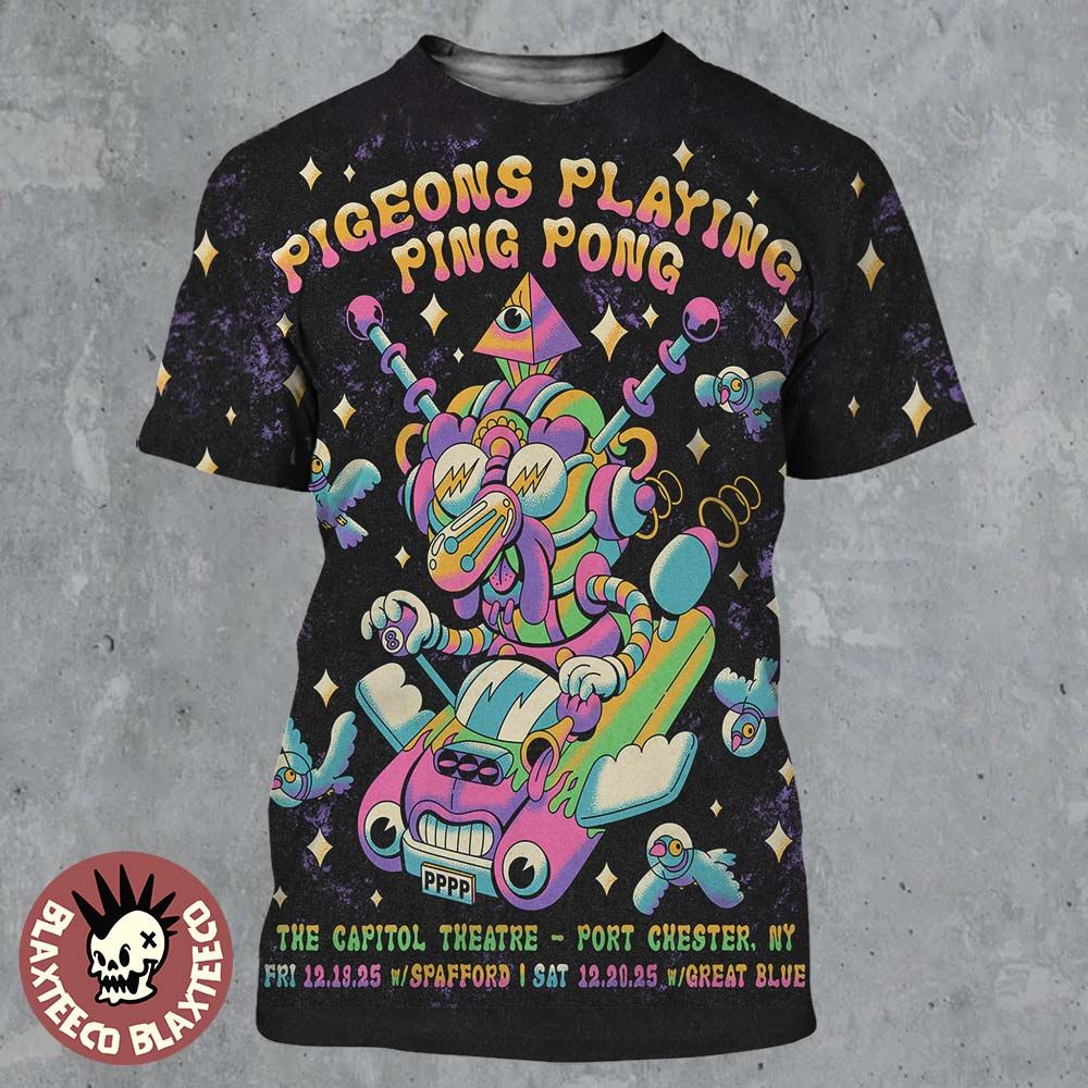 Pigeons Playing Ping Pong Port Chester New York 2025 - Adult & Kids T-Shirts, Sweatshirts & Hoodies apparel design preview 1
