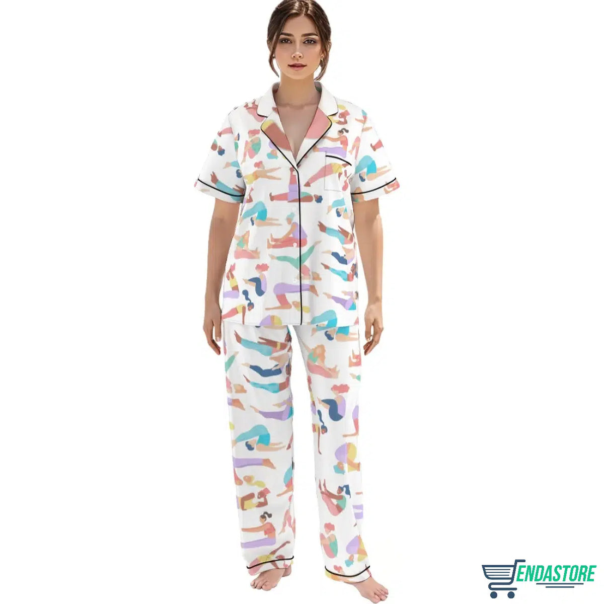 Pilates Poses Long Sleeve Pajama Set 3D Sweater - Gift Idea product image 2