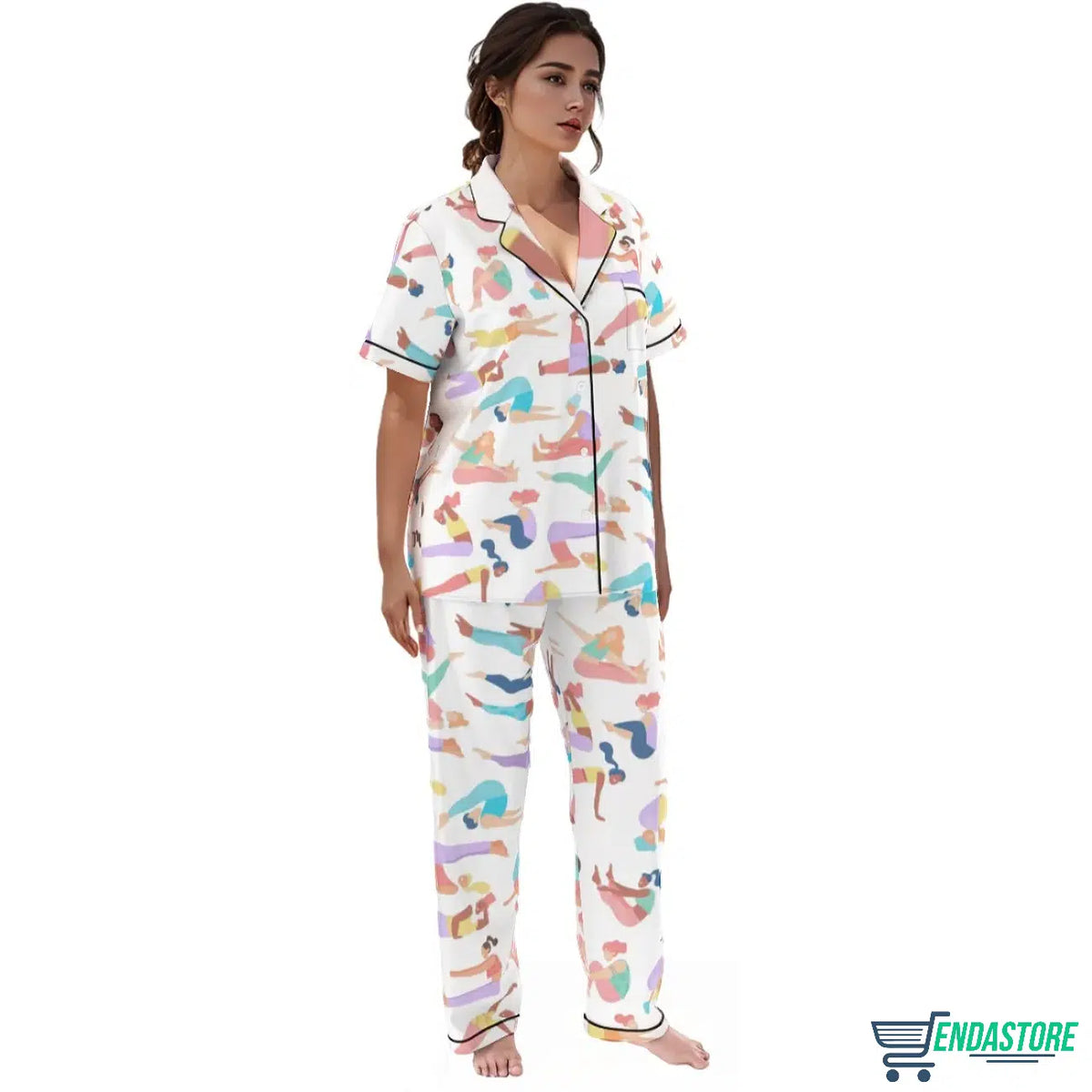Pilates Poses Long Sleeve Pajama Set 3D Sweater - Gift Idea product image 4