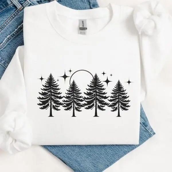 Pine Tree Hooded Cozy Forest Nature Inspired Outdoor - Adult & Kids T-Shirts, Sweatshirts & Hoodies apparel design preview 1