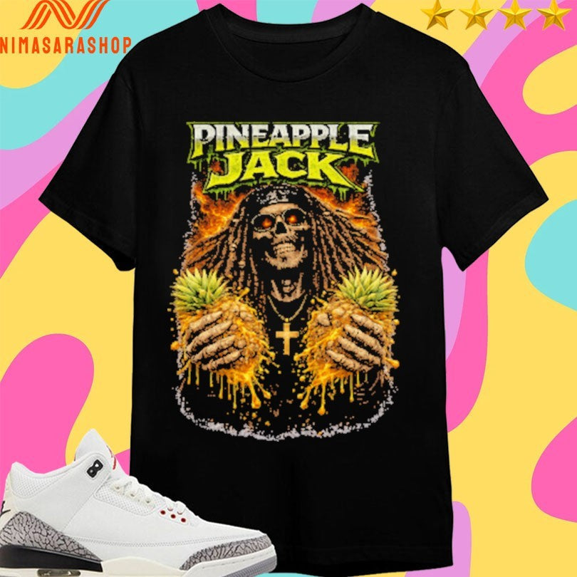 Pineapple Jack Skeleton Crush - Adult & Kids T-Shirts, Sweatshirts & Hoodies apparel design preview 1