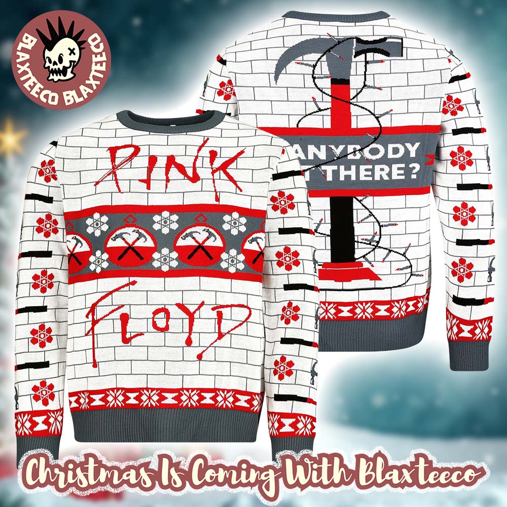 Pink Floyd The Wall Is Anybody Out There Knitted White Christmas Jumper Christmas Sweater - Holiday Gift product image