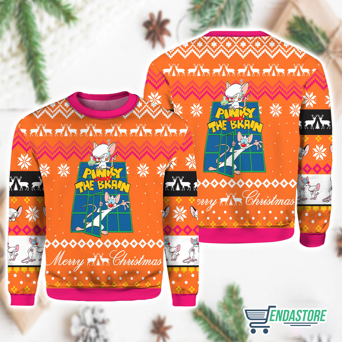 Pinky the Brain Merry 3D Christmas Sweater - Holiday Gift product image 2