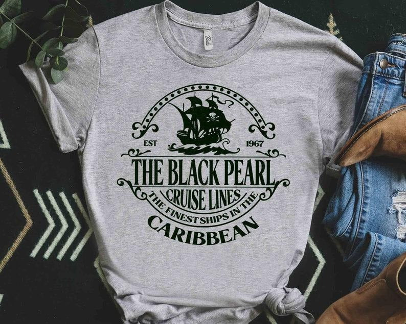 Pirates Caribbean Black Pearl Cruise Lines - Adult & Kids T-Shirts, Sweatshirts & Hoodies apparel design preview 1