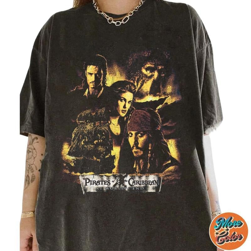 Pirates Caribbean Jack Sparrow Movie Cotton Crew Neck - Adult & Kids T-Shirts, Sweatshirts & Hoodies apparel design preview 1