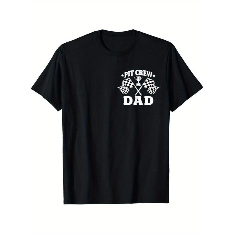 Pit Crew Dad Racing Black Cotton Short Sleeve White - Adult & Kids T-Shirts, Sweatshirts & Hoodies apparel design preview 1