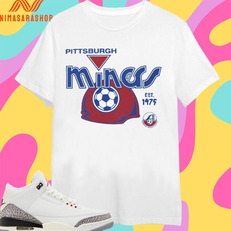 Pittsburgh Miners Soccer Est 1975 - Adult & Kids T-Shirts, Sweatshirts & Hoodies apparel design preview 1