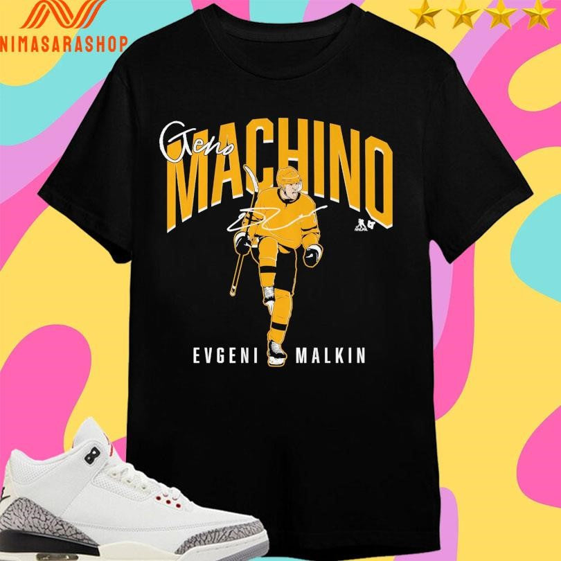 Pittsburgh Penguins Evgeni Malkin Geno Machino - Adult & Kids T-Shirts, Sweatshirts & Hoodies apparel design preview 1