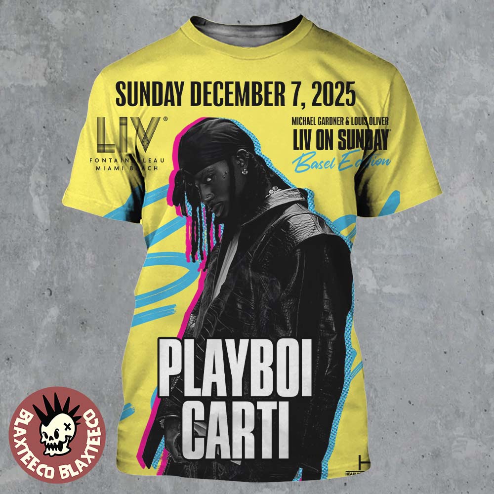Playboi Carti Live At LIV Miami On December 7 2025 - Adult & Kids T-Shirts, Sweatshirts & Hoodies apparel design preview 1