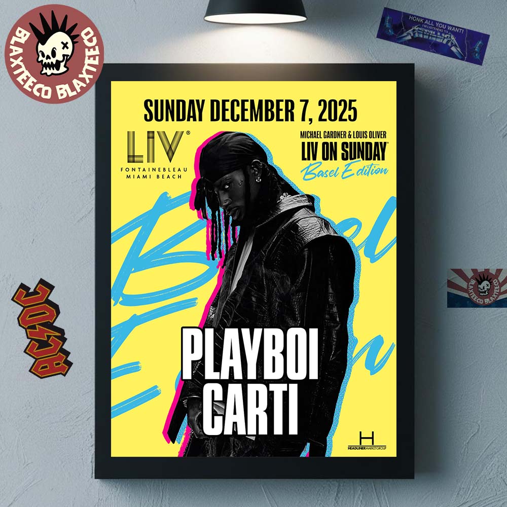 Playboi Carti Live At LIV Miami On December 7 2025 - Adult & Kids T-Shirts, Sweatshirts & Hoodies apparel design preview 1