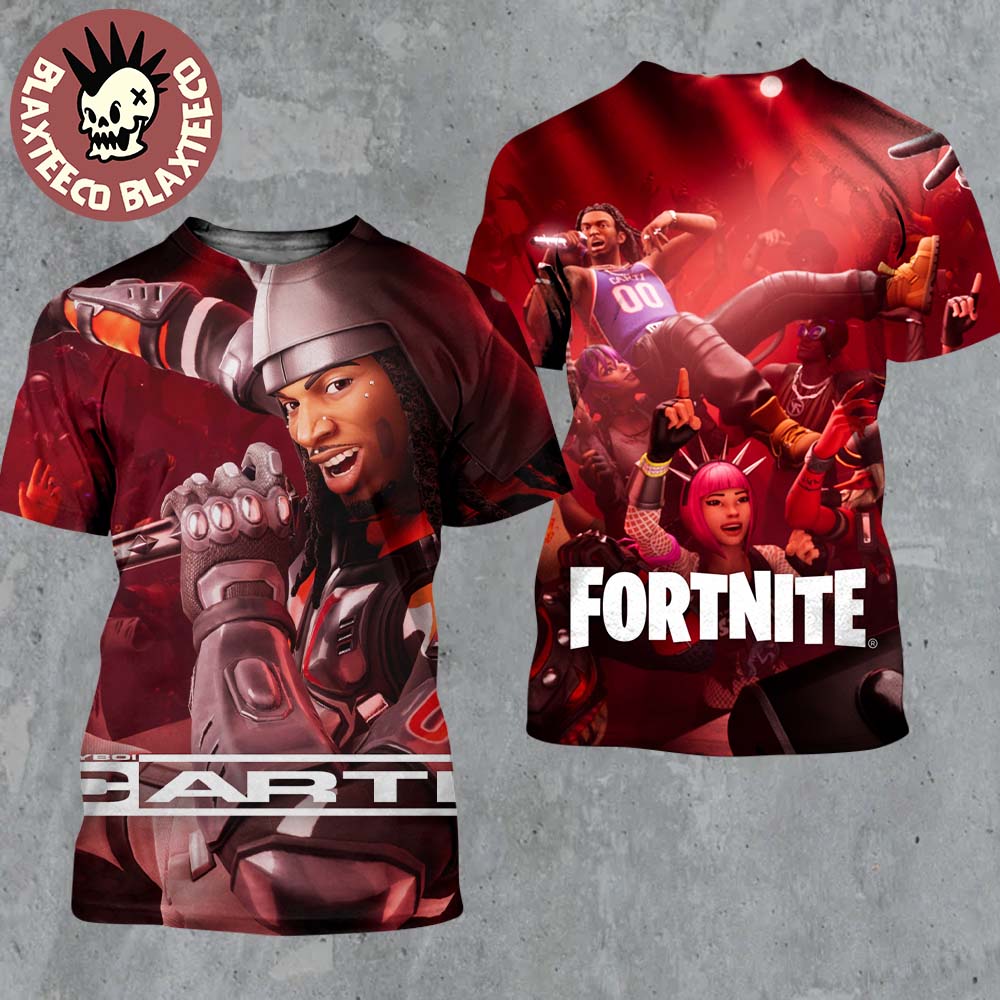 Playboi Carti X Fortnite Whole Lotta Official Key Art - Adult & Kids T-Shirts, Sweatshirts & Hoodies apparel design preview 1