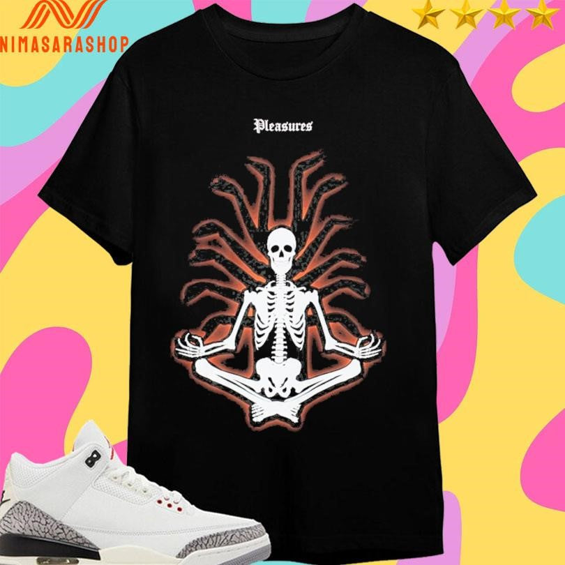 Pleasures Meditation Skeleton - Adult & Kids T-Shirts, Sweatshirts & Hoodies apparel design preview 1