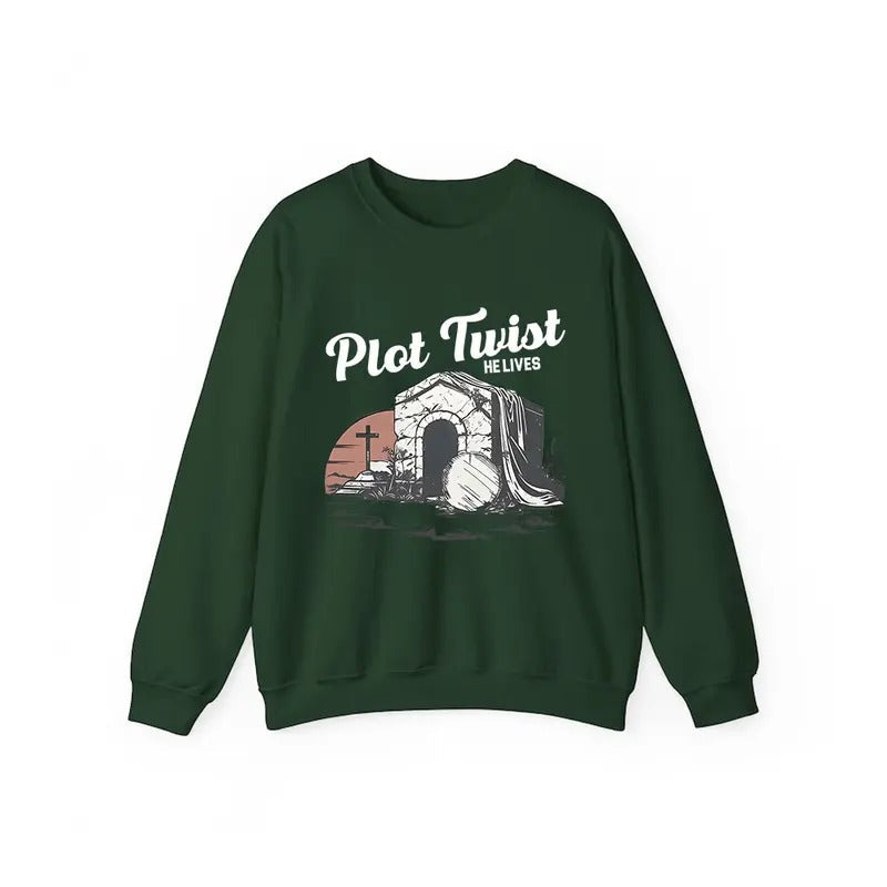 Plot Twist He Lives Casual Fleece Tops Perfect - Adult & Kids T-Shirts, Sweatshirts & Hoodies apparel design preview 1