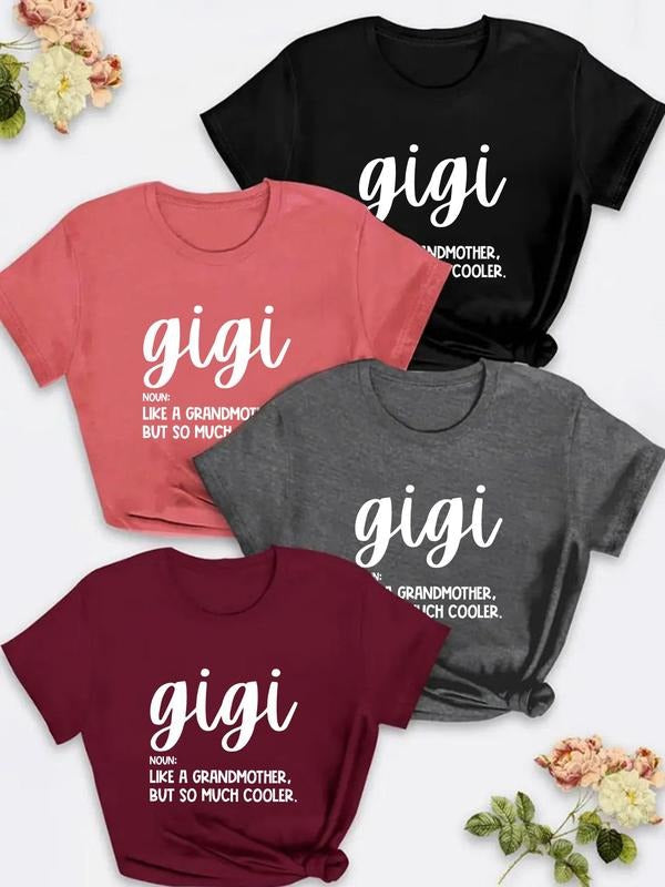 Plus Letter Print Round Neck Casual Short Sleeve - Adult & Kids T-Shirts, Sweatshirts & Hoodies apparel design preview 1