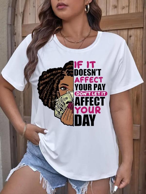 Plus Size Cartoon Figure Print Round Neck Casual - Adult & Kids T-Shirts, Sweatshirts & Hoodies apparel design preview 1