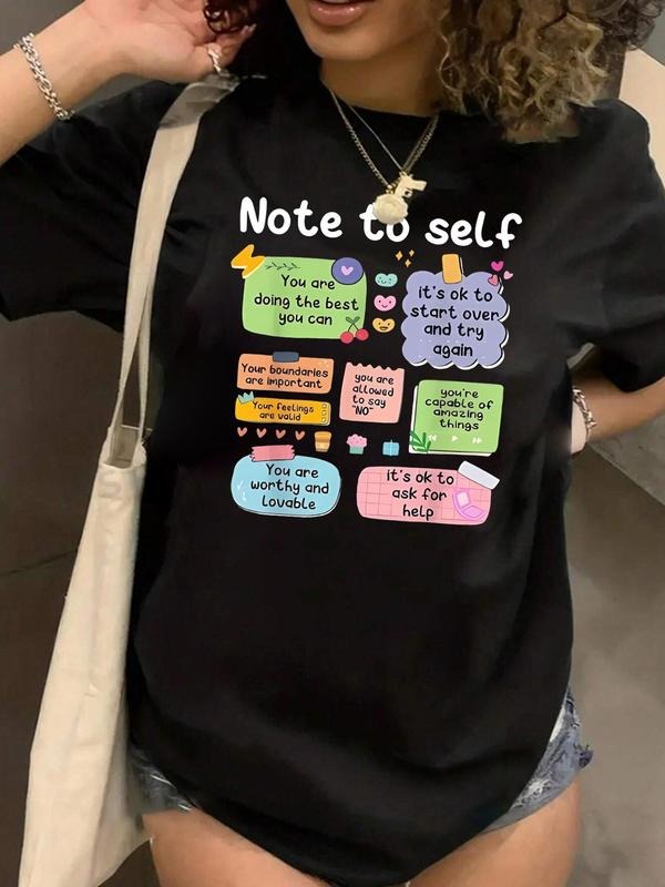 Plus Size Cartoon Slogan Round Neck Casual Short - Adult & Kids T-Shirts, Sweatshirts & Hoodies apparel design preview 1