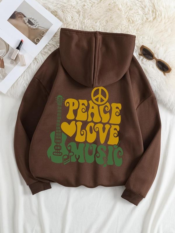 Plus Size Letter Guitar Print Drop Shoulder - Adult & Kids T-Shirts, Sweatshirts & Hoodies apparel design preview 1
