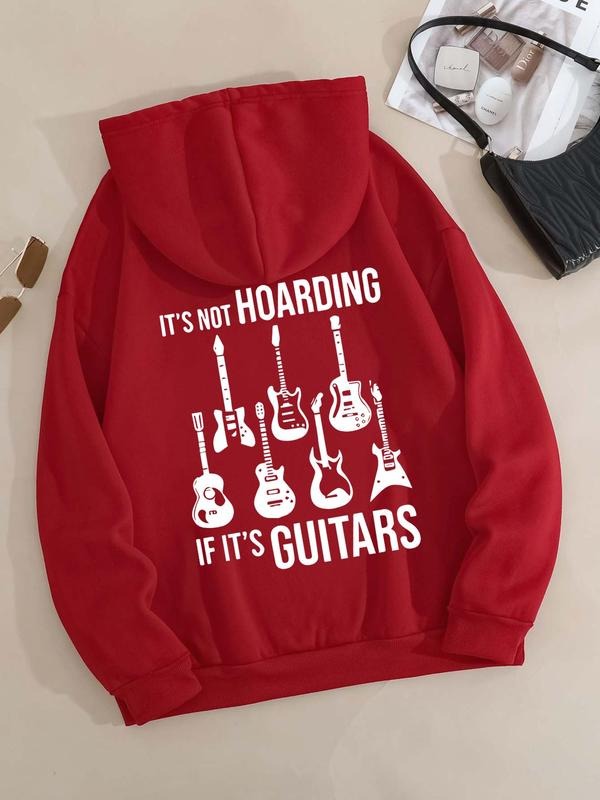 Plus Size Letter Guitar Print Drop Shoulder - Adult & Kids T-Shirts, Sweatshirts & Hoodies apparel design preview 1