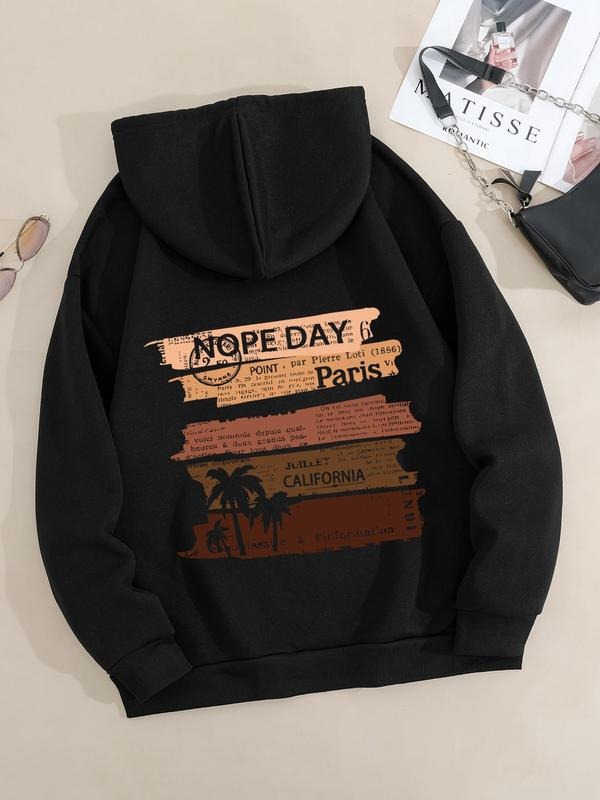 Plus Size Letter Palm Tree Print Drop Shoulder Casual - Adult & Kids T-Shirts, Sweatshirts & Hoodies apparel design preview 1