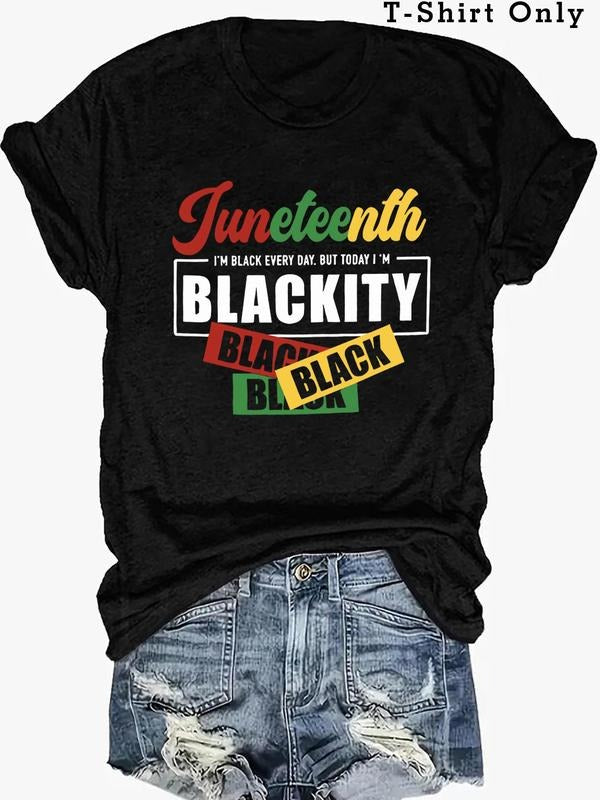 Plus Size Letter Print Round Neck Casual Short Sleeve - Adult & Kids T-Shirts, Sweatshirts & Hoodies apparel design preview 1